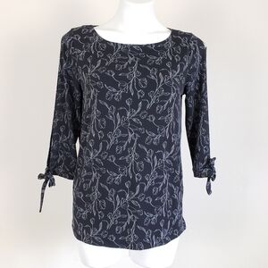 BANANA Republic Factory Black Floral Blouse